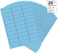 1" x 2-5/8" Colored Address Labels, 600 Bright Lake Blue Label Stickers- Laser/Ink Jet Printer Mailing Labels, 8.5"x11" 20 per Sheet