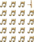 Music Note Push Pins - Gold Musical Note Map Pins for Cork Boards, Maps, or Lapel Use - Designed in USA - Set of 20