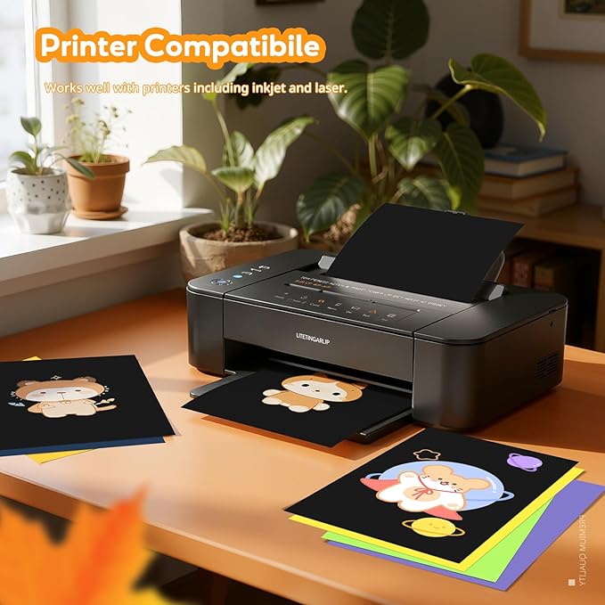 120 Sheets Black Cardstock 8.5 x 11 Construction Paper, 200GSM Card Stock Black Paper Cardstock for Invitations, Art, Drawing, Menus, DIY Cards, Tags, Cards Making, Craft, Certificate, Office Printing