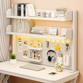 Clamp On Desk Shelf Desktop Hutch Bookshelf Desk Organizer Storage Shelves with Pegboard DIY Display Stand Adjustable Space-Saving Suitable for Dormitories,Studies,Offices,Workbenches