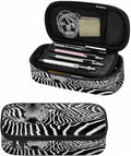 Zebra Pencil Bag Black And White Striped Animal Big Capacity Pencil Case Pencil Pouch Pen Bag School Students Boy Girl