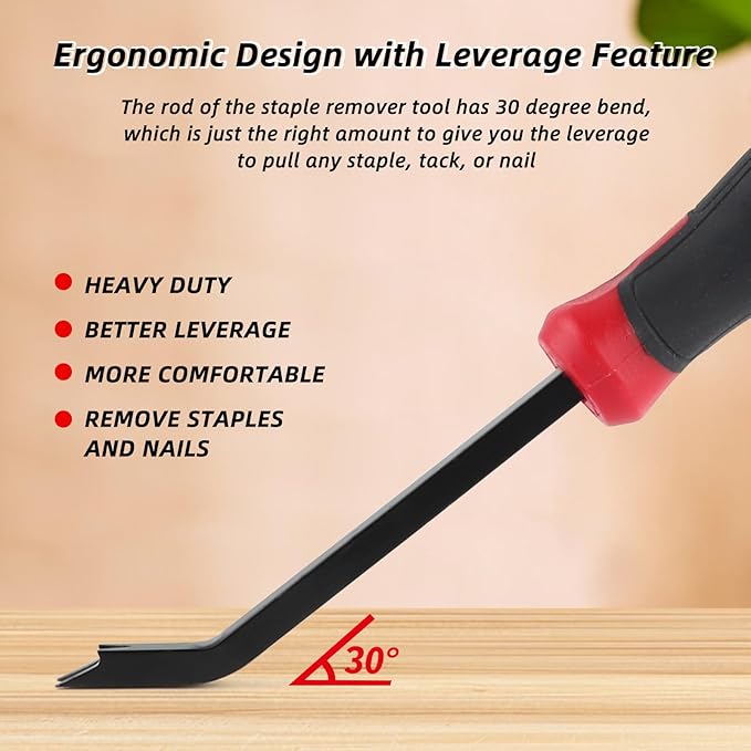 Heavy Duty Staple Remover Tool,Upholstery Stapler Puller Lifter, Tack Puller Nail Puller for Carpet, Wood, Floor, Furniture, Construction, Hardwood Floors, Industrial Staple Lifter