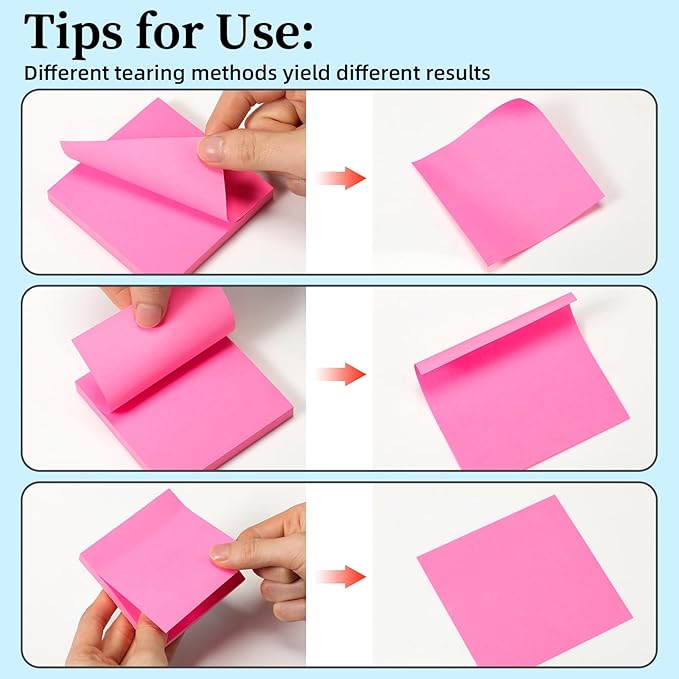 Eaasty 12000 Sheets, 120 Pack Sticky Notes Bulk 3x3 Inch Bright Colors Self Stick Pads 5 Bright Colors 100 Sheets/pad Colorful Post Stickies for Walls Doors Windows Notebook Office Home School Meeting
