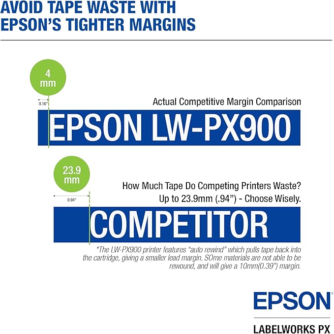 LABELWORKS Epson LW-PX900 Industrial Label Maker and 205 Shrink Tube AWG 8-12, 3/16" Bundle