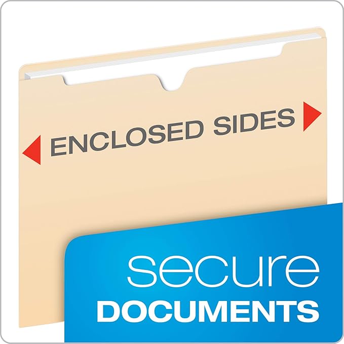 Pendaflex File Jackets, Flat, No Expansion, Manila, Letter Size, Straight Cut Tab, 100/Box