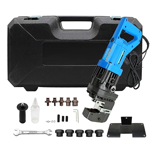 1200 W Electric Hydraulic Hole Punch Hydraulic Hole Punching Tool Metal Punch Compatible with Steel Copper Aluminum Iron Alloy (Base Version)