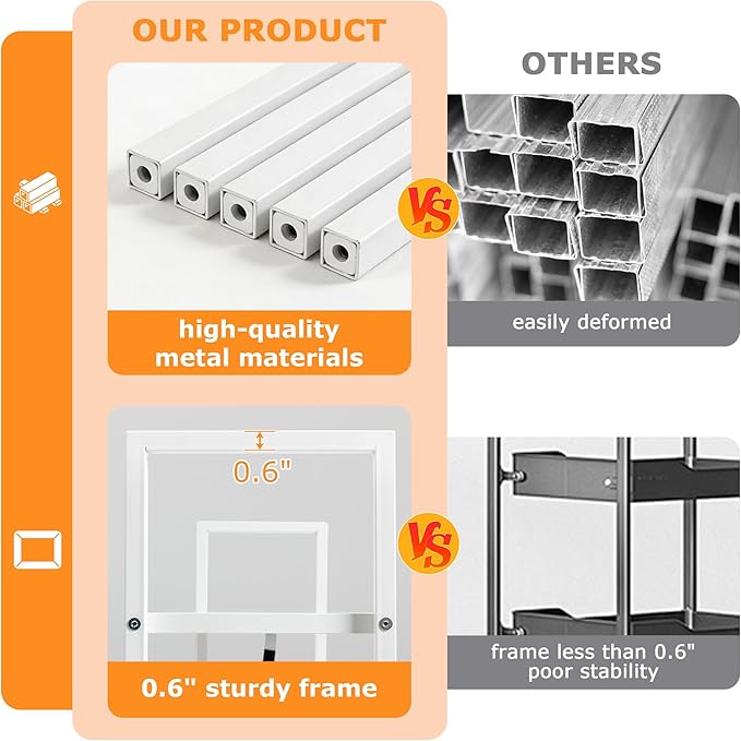 WelFurGeer LED Desk Shelf Organizer with RGB Light Strip, 2-Tier Desktop Shelf for Computer Monitor, Sturdy Metal Frame & Wood Shelves - Desk Hutch Bookshelf for Home Office, Dorm, Gaming (White)