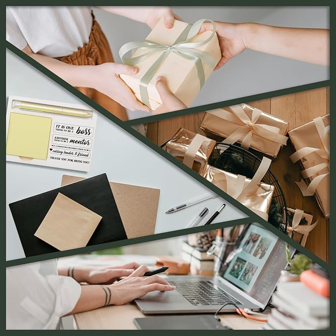 It is One Thing to Be A Boss, Thank You Appreciation for Women Men Boss Mentor Leader Wood Self-Stick Note Pad Holders ZBA3