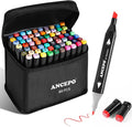 80 Colors Dual Tip Alcohol Markers Set, Brush and Fine Tip Art Markers for Adults and Kids, Sketch Drawing Pens with Case for Artists Beginners