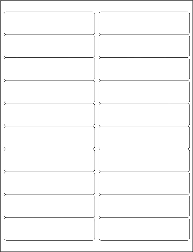 HouseLabels 200 Sheets; 4,000 Labels, 20-UP, Shipping/Mailing Labels (4.0" x 1.0") - BPA Free!