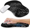 Ergonomic Mouse Pad Wrist Support with Memory Foam Massage Bulge, Carpal Tunnel Pain Relief Mousepad Wrist Rest for Mouse(12x8 inch,Sea Wave)