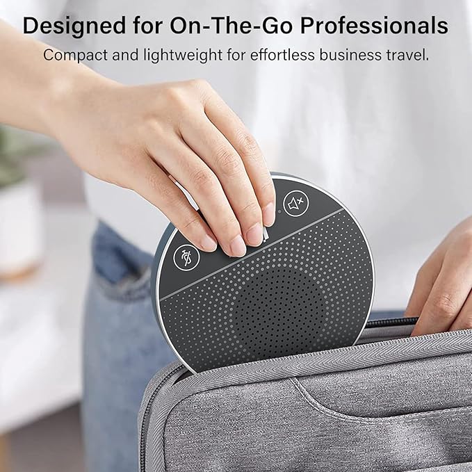 CMOCIIY USB Speakerphone,Conference Microphone for Home Office, Omnidirectional Desktop PC Speaker with 360° Voice Pickup, Noise Cancelling, Plug & Play for Zoom/Teams/Skype, Webinar,Online Classes