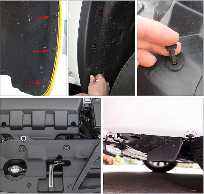 GOOACC - GRC-04 20SETS 240PCS Bumper Retainer Clips Car Plastic Rivets Fasteners Push Retainer Kit Popular Sizes Auto Push Pin Rivets Set Door Trim Panel Fender Clips for GM Ford Toyota Honda Chrysler
