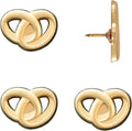 Wedding Rings Push Pins - Gold Intertwined Wedding Rings Map Pins for Cork Boards, Maps, or Lapel Use - Designed in USA - Set of 4
