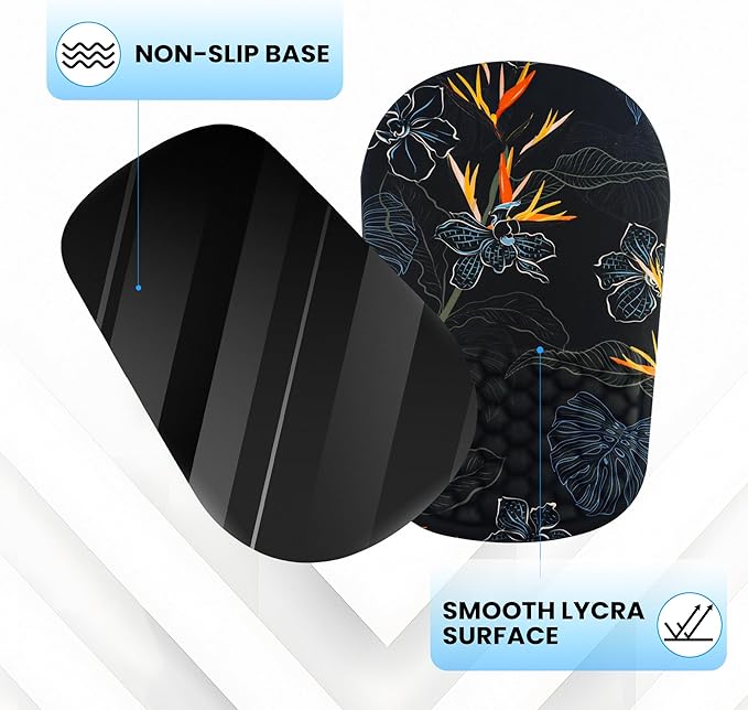 Ergonomic Mouse Pad with Wrist Support, Comfortable Memory Foam Mousepad with Massage Design and Non-Slip PU Base, Wrist Rest Mouse Pad for Office and Home, 12x8 Inch