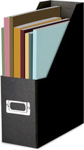 Snap-N-Store Fiberboard Magazine File with PVC Laminate, 12.25 x 3.88 x 9.75 Inches, Black (SNS01565)