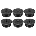 uxcell 6 Pcs Desk Grommet, 2.09 inch 53mm Desk Cable Hole Cover Wire Hole Insert for Home Office Table Cabinet Cord Organizer, Black
