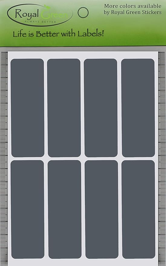 Royal Green 3x1 Labels Color Code Stickers Rectangle Label for Filing in Gray - 800 Pack