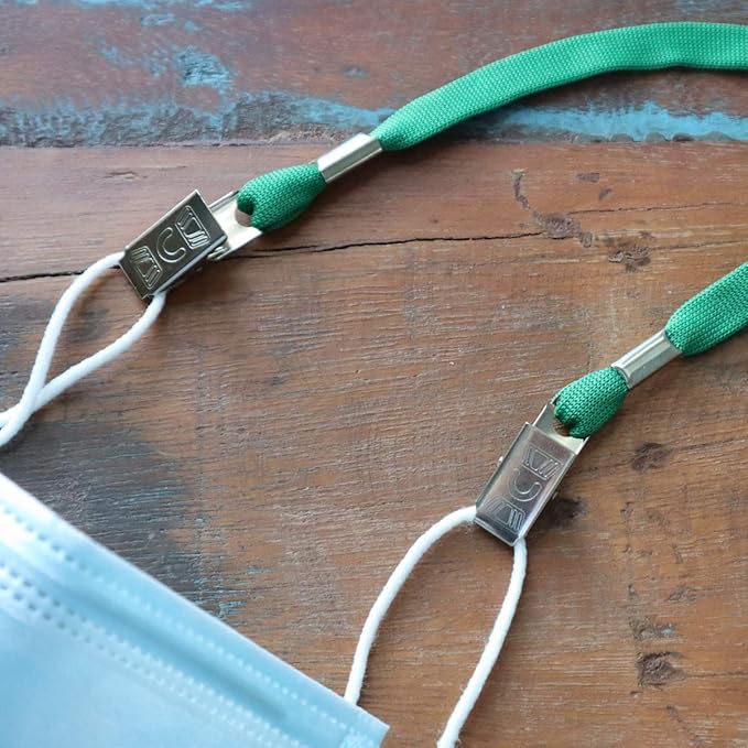 Bulk 100 Pack - Face Mask Lanyards - Premium Neck Straps for Tickets, Badge Holders - Twist Free 2 Hook Design (1 on Each End) for Special Event Badges, Credentials and Ticket Holders (Green)