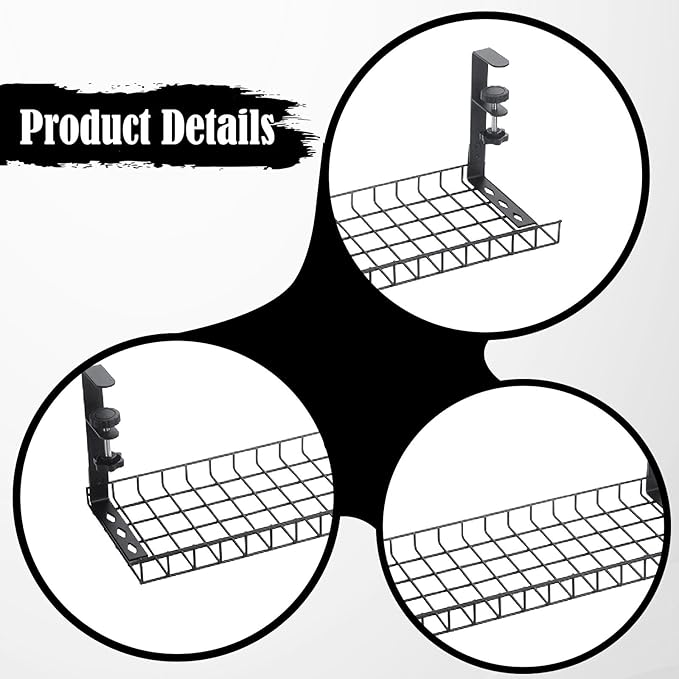 Cable Management under Desk Tray Adjustable Carbon Steel Cable Raceway for Kitchen