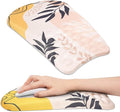 Ergonomic Wrist Mouse Pad with Massage Design, Wrist Rest Pain Relief Mousepad with Memory Foam Non-Slip PU Base, Mouse Pad with Wrist Support for Wireless Mouse & Desk,Y Boho Leaves