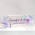 Name Plate for Desk-Personalized Name Plates for Desk-Name Plate Personalized for Office-Gifts for Teacher Boss Employee Appreciation Office Desk Decor (purple B), MYDZBJMT1009