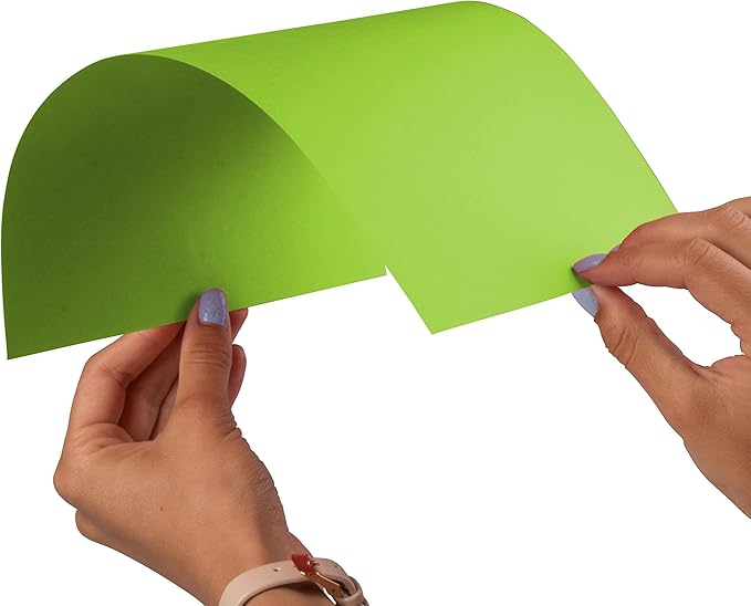 JAM PAPER Colored 24lb Paper - 90 gsm - 8.5 x 11 - Ultra Lime Green - 100 Sheets/Pack