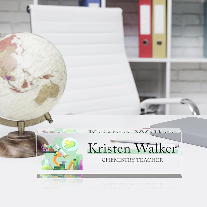 Name Plate for Desk-Personalized Name Plates for Desk-Name Plate Personalized for Office-Gifts for Teacher Boss Employee Appreciation Office Desk Decor (teacher4)