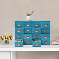 Vintage 16-Drawer Storage Cabinet – Multipurpose Desktop Organizer for Office, Craft & Home