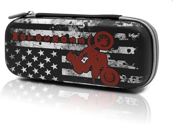 Motocross Pencil Case Zip Pencil Box Multi Pouch Holder Desk Organizer For Boys Girls School Office
