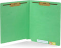 50 Green End Tab Fastener File Folders - Reinforced Straight Cut Tab - Durable 2 Prongs Designed to Organize Standard Medical Files, Receipts, Office Reports, and More - Letter Size, Green, 50 Pack