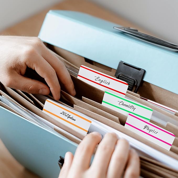 Tenare 2 Inch Sticky Tabs Adhesive Flag Index Writable and Repositionable File Tabs Colored Page Markers Labels for Books and Classify Files Binder File Folders(480 Pieces)