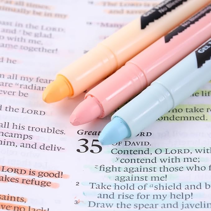 FUNFULL Bible Highlighters and Pens No Bleed Through, 16 Pack Assorted Colors Pastel&Earthy Gel Highlighters, Bible Markers Study Kit Journaling School Supplies with Wax texture（Soft Colors）