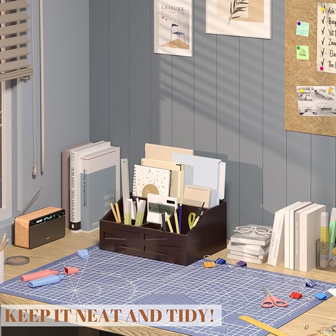 Large Mail Organizer Countertop,Farmhouse Desk and Kitchen Countertop Storage, Letter Sorter, Desk Mail Organizer and Bill Organizer, Desktop File and Paper Holder