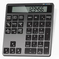 Rechargeable Wireless Number Pad for Laptop, Dual Bluetooth Number Keypad with Calculator Display, 34-Key Numeric Keypad for Windows, Mac, PC, Tablet
