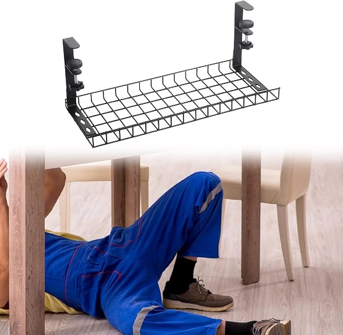 Cable Management under Desk Tray Adjustable Carbon Steel Cable Raceway for Kitchen
