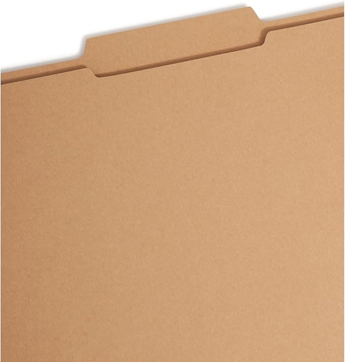 Smead Fastener File Folder, 2 Fasteners, Reinforced 2/5 -Cut Tab Right of Center Position, Guide Height, Letter Size, Kraft, 50 per Box (14880)