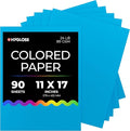 Hygloss Dark Blue Colored Paper - 24 lb, 89 GSM, Acid-Free, Fade-Resistant, 11x17-Inch Ledger Size Color Copy Paper, 90 Sheets