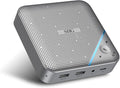 SIIG USB-C Multitask Mini Dock with Conference Speaker, Omnidirectional Microphone, Touch Volume Control, 4K HDMI, USB 3.0, 85W PD, Plug-N-Play, Mac and Windows, Silver (JU-DK0S11-S1)