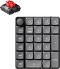 Keychron K0 Max Wireless Low-Profile Number Pad, QMK/VIA Programmable, Hot-Swappable Red Switch, RGB Backlit, 2.4GHz & Bluetooth 5.3, 1000Hz Polling Rate, with Knob, for Windows/Mac