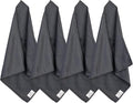loukin 4 Pack Whiteboard Cleaning Cloth, Dry Erase Board Cloth for Classroom, Home and Office Use, Reusable and Washable, Grey, 12" x 12"