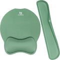 Gimars Ergonomic Mouse Pad Wrist Support, Upgrade Enlarge Superfine Fibre Soft Smooth Keyboard Wrist Rest, Comfortable Memory Foam Wrist Rest for Pain Relief, Computer, Gaming, Office,Dark Green
