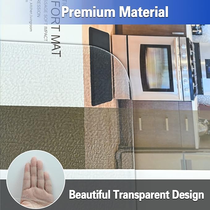 Amyracel Large Office Chair Mat for Hardwood Floor, 46” x 60” Clear Desk Chair Mat for Hard Floors, Easy Glide Office Floor Mat for Hardwood Floors