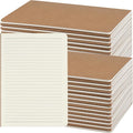 ZCZN 50 Pack A5 Kraft Notebooks Bulk, 8.15x5.5 Inches Lined Paper Journaling Notebooks, Notebooks for Work, Composition Notebooks for School, Journal Notebooks for Office, 60 Pages