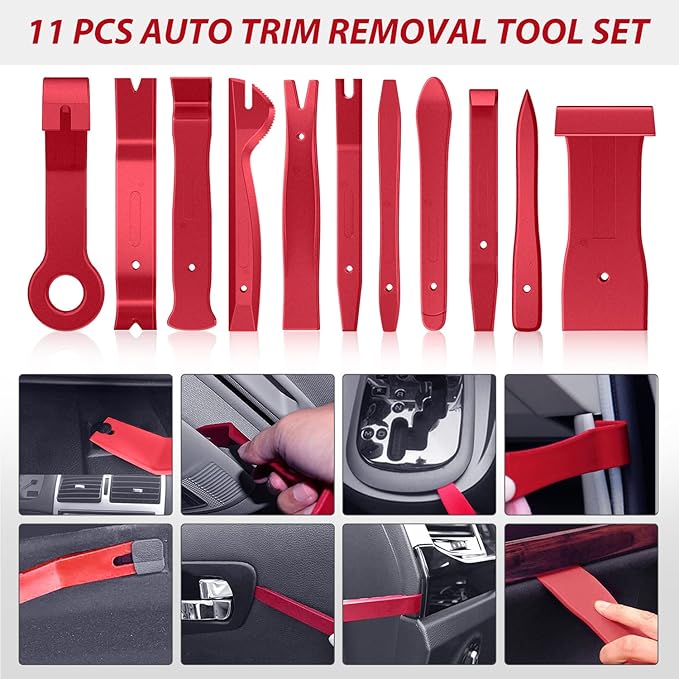 Nilight Trim Removal Tool 88Pcs, Auto Push Pin Bumper Retainer Clip Set Fastener Terminal Remover Tool Adhesive Cable Clips Kit Car Panel Radio Removal Auto Clip Pliers