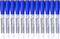 Volcanics Magnetic Dry Erase Markers With Eraser Cap Low Odor Fine Tip Whiteboard Pens Markers for Kids Thin Box of 12, Blue