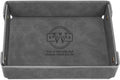 Engraved Father’s Day Leather Valet Tray – Personalized Leather Catch All with Custom Name – Men’s Valet Tray Organizer for Keys, Watches, and Jewelry – Unique Dad Gift from Daughter or Son - Grey