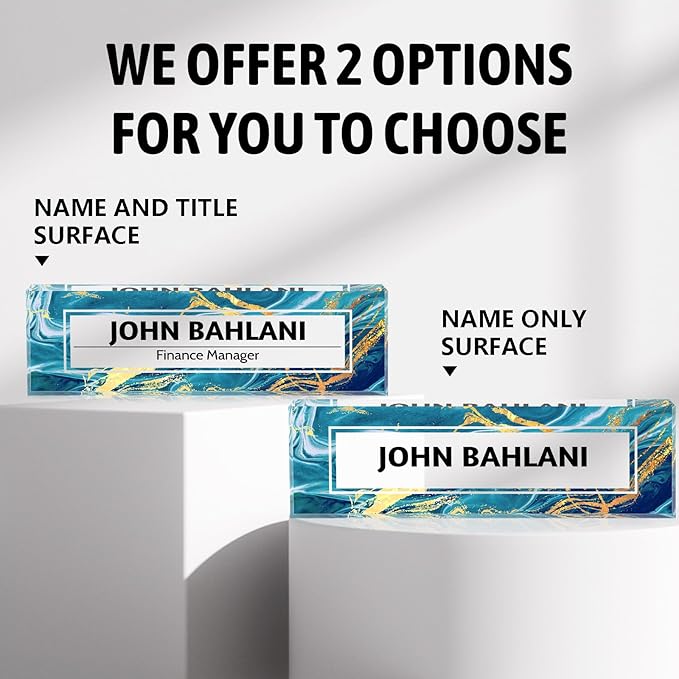 Custom Name Plate for Desk, Desk Name Plate Personalized Office Desk Decor for Women and Men, Employee Appreciation Gifts Office Gifts for Boss, Manager, Teacher, Nurse