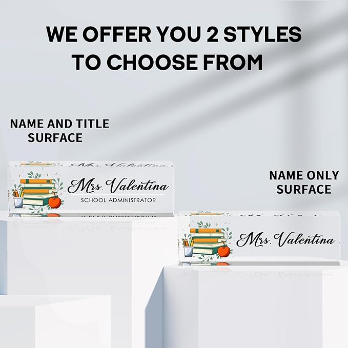 Name Plate for Desk Personalized, The Office Gifts for Teacher, Office Desk Decor Teacher Appreciation Gifts Bulk