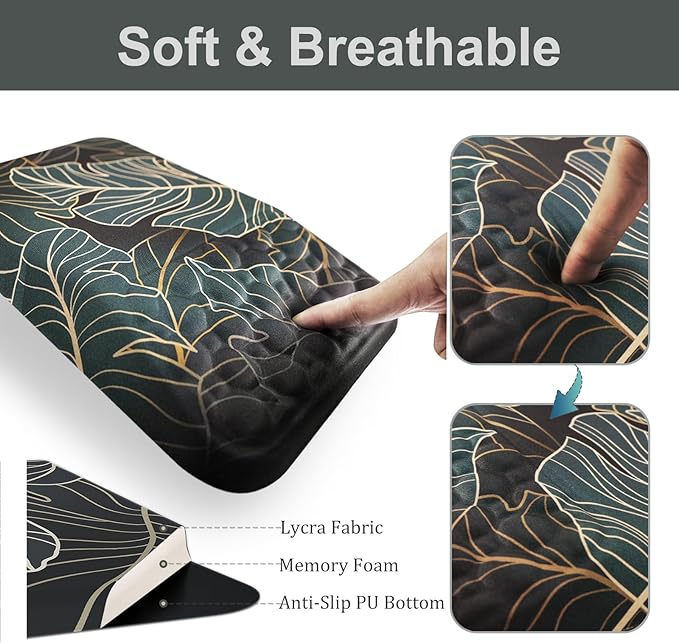 Ospelelf Keyboard Wrist Rest Ergonomic Mouse Pad with Wrist Rest Support Wrist Rest for Computer Keyboard, Green